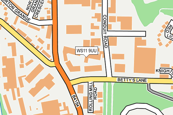 WS11 9UU map - OS OpenMap – Local (Ordnance Survey)