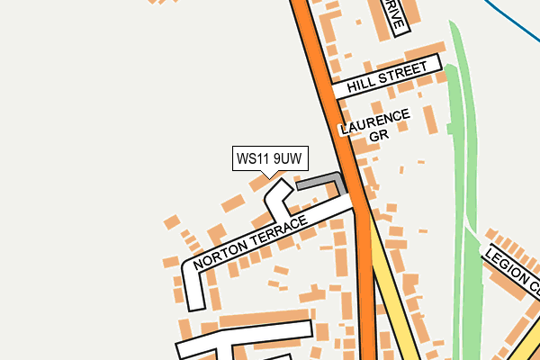 WS11 9UW map - OS OpenMap – Local (Ordnance Survey)
