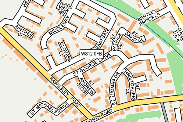 WS12 0FB map - OS OpenMap – Local (Ordnance Survey)