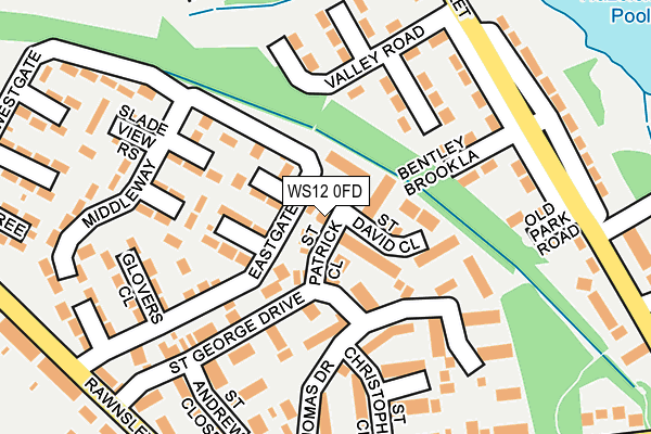 WS12 0FD map - OS OpenMap – Local (Ordnance Survey)