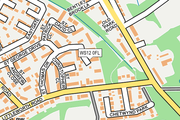 WS12 0FL map - OS OpenMap – Local (Ordnance Survey)