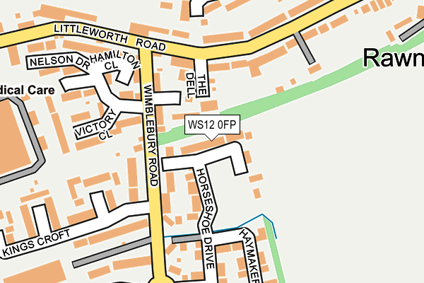 WS12 0FP map - OS OpenMap – Local (Ordnance Survey)