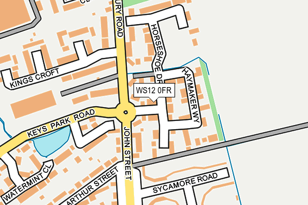 WS12 0FR map - OS OpenMap – Local (Ordnance Survey)