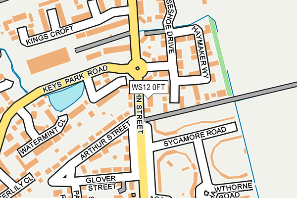 WS12 0FT map - OS OpenMap – Local (Ordnance Survey)