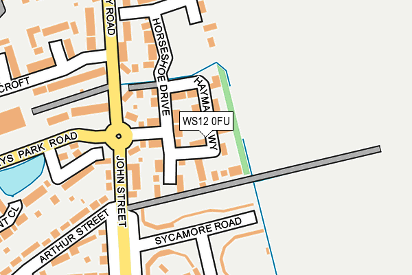 WS12 0FU map - OS OpenMap – Local (Ordnance Survey)