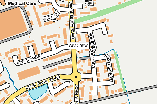 WS12 0FW map - OS OpenMap – Local (Ordnance Survey)