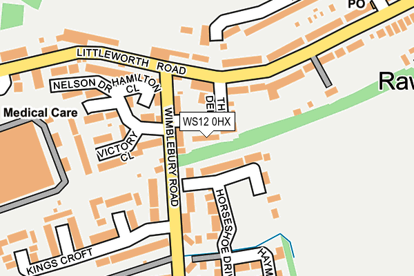 WS12 0HX map - OS OpenMap – Local (Ordnance Survey)
