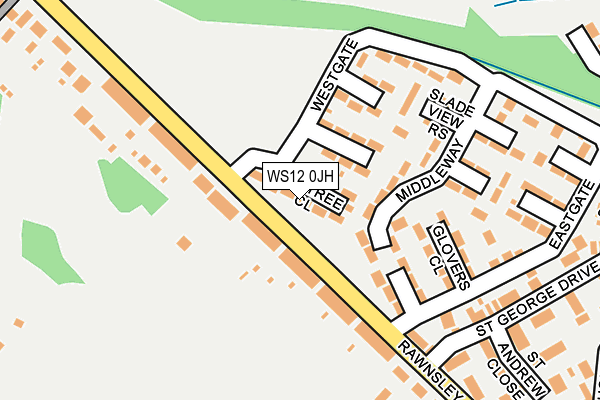WS12 0JH map - OS OpenMap – Local (Ordnance Survey)