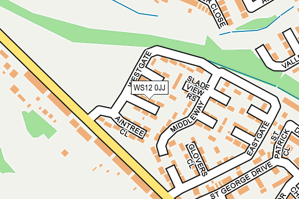 WS12 0JJ map - OS OpenMap – Local (Ordnance Survey)