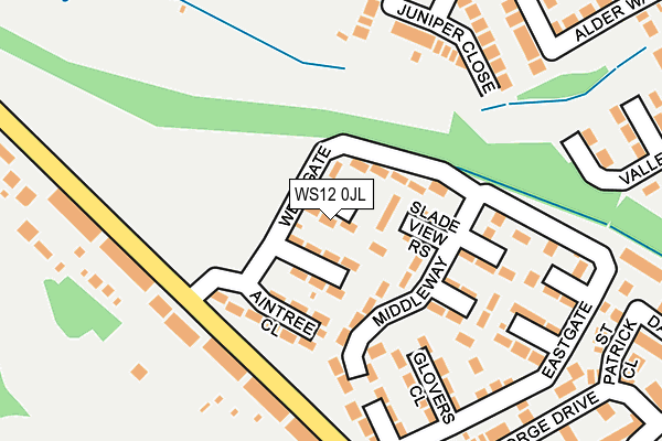 WS12 0JL map - OS OpenMap – Local (Ordnance Survey)