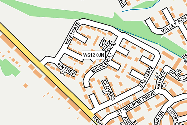 WS12 0JN map - OS OpenMap – Local (Ordnance Survey)