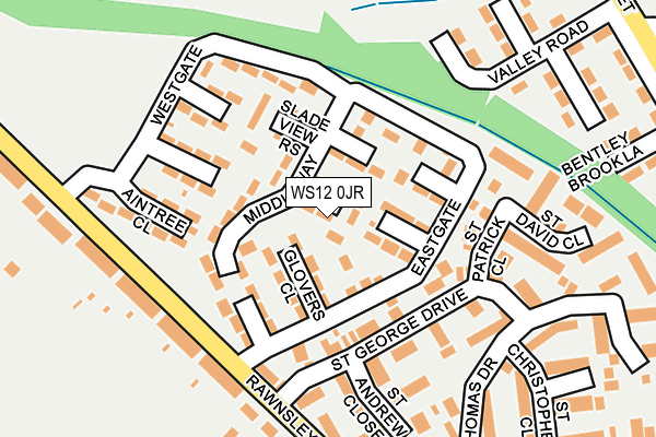 WS12 0JR map - OS OpenMap – Local (Ordnance Survey)