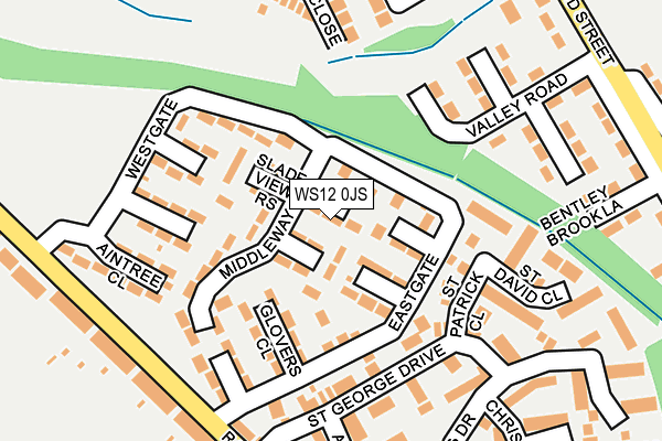 WS12 0JS map - OS OpenMap – Local (Ordnance Survey)