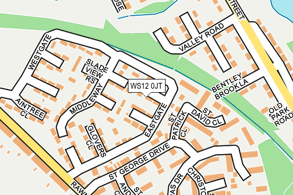 WS12 0JT map - OS OpenMap – Local (Ordnance Survey)