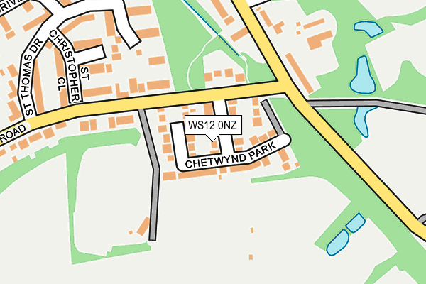 WS12 0NZ map - OS OpenMap – Local (Ordnance Survey)