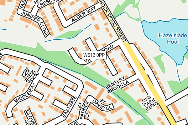 WS12 0PP map - OS OpenMap – Local (Ordnance Survey)