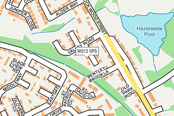 WS12 0PS map - OS OpenMap – Local (Ordnance Survey)