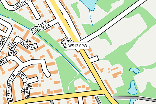 WS12 0PW map - OS OpenMap – Local (Ordnance Survey)
