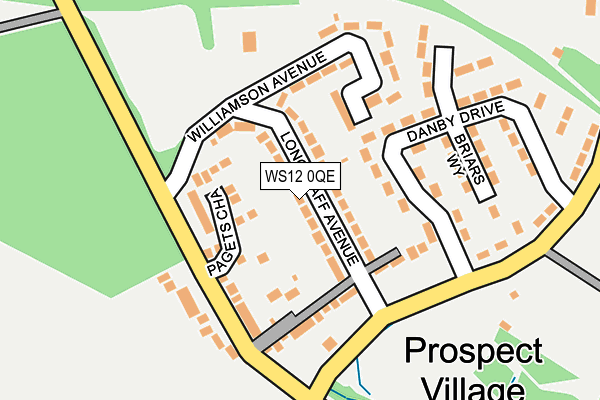 WS12 0QE map - OS OpenMap – Local (Ordnance Survey)