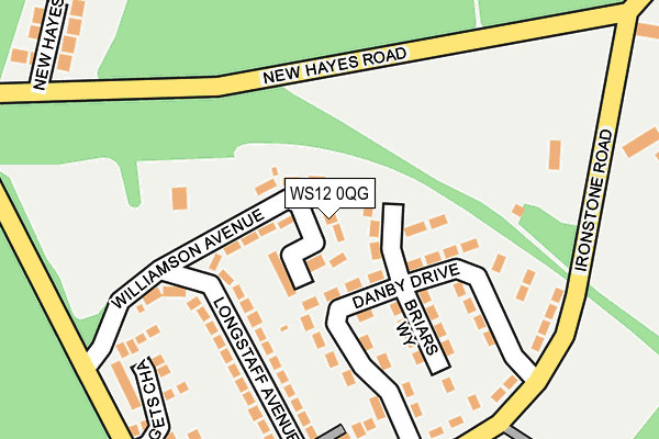 WS12 0QG map - OS OpenMap – Local (Ordnance Survey)