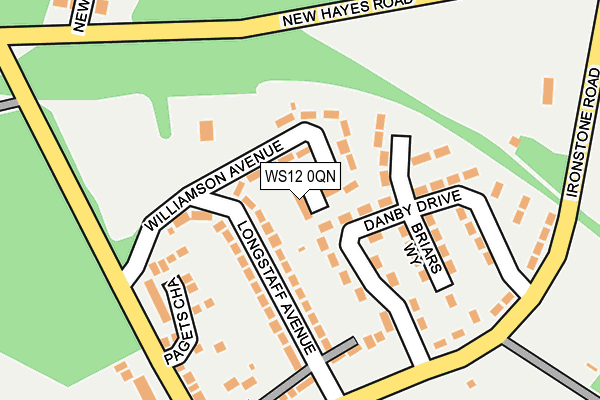 WS12 0QN map - OS OpenMap – Local (Ordnance Survey)