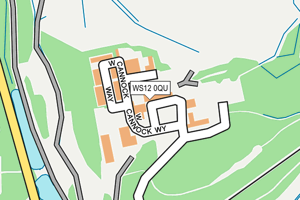 WS12 0QU map - OS OpenMap – Local (Ordnance Survey)