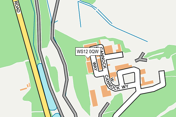 WS12 0QW map - OS OpenMap – Local (Ordnance Survey)