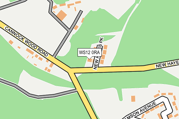 WS12 0RA map - OS OpenMap – Local (Ordnance Survey)