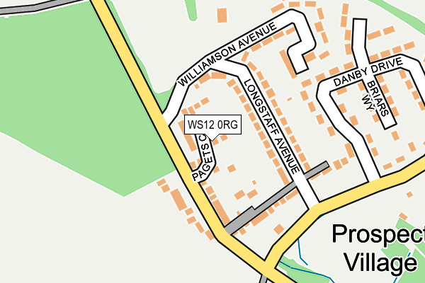 WS12 0RG map - OS OpenMap – Local (Ordnance Survey)