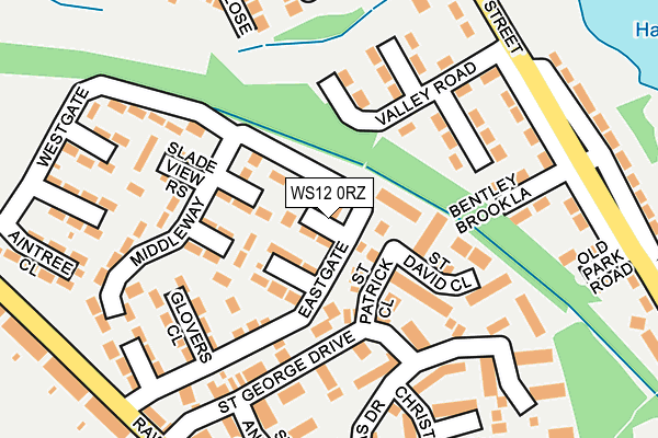 WS12 0RZ map - OS OpenMap – Local (Ordnance Survey)