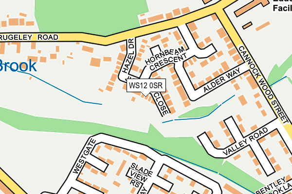 WS12 0SR map - OS OpenMap – Local (Ordnance Survey)