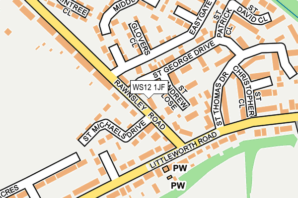 Map of RAWNSLEY SURGERY GPF LIMITED at local scale