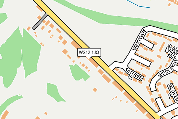 WS12 1JQ map - OS OpenMap – Local (Ordnance Survey)