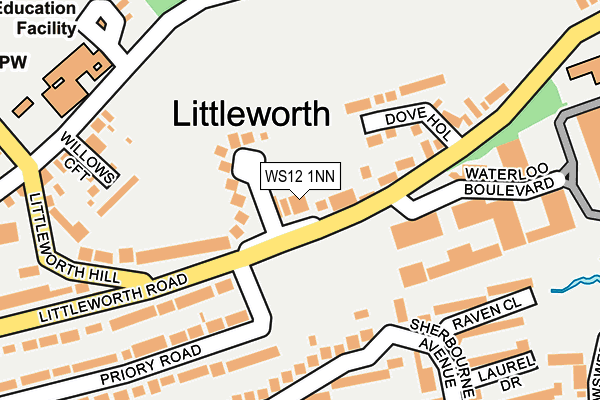 WS12 1NN map - OS OpenMap – Local (Ordnance Survey)