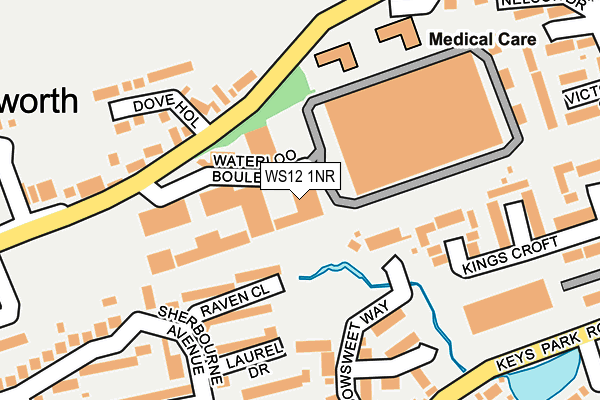 WS12 1NR map - OS OpenMap – Local (Ordnance Survey)