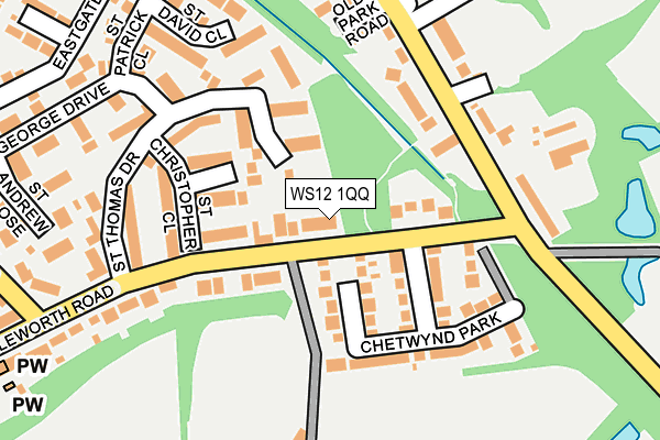 WS12 1QQ map - OS OpenMap – Local (Ordnance Survey)