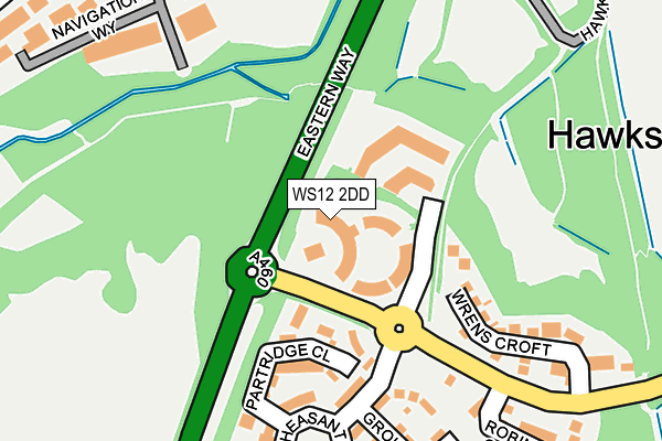 WS12 2DD map - OS OpenMap – Local (Ordnance Survey)