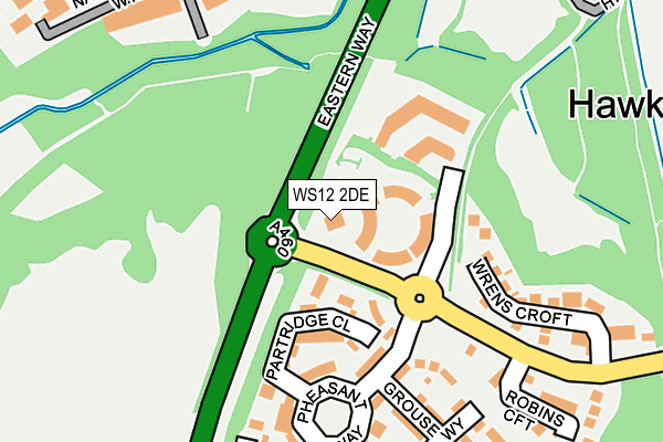WS12 2DE map - OS OpenMap – Local (Ordnance Survey)