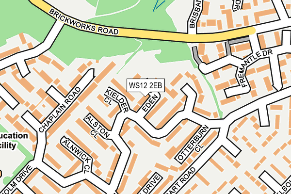 WS12 2EB map - OS OpenMap – Local (Ordnance Survey)