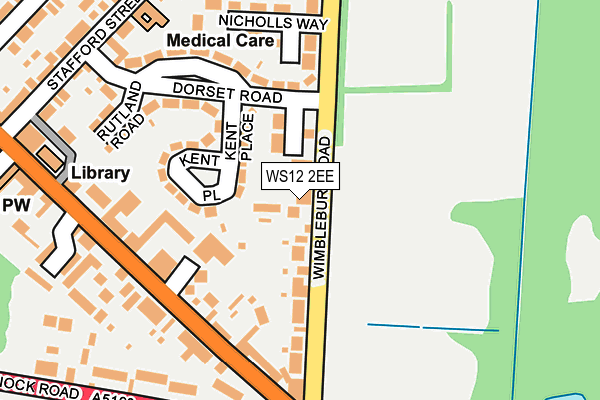 WS12 2EE map - OS OpenMap – Local (Ordnance Survey)