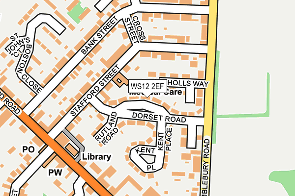 WS12 2EF map - OS OpenMap – Local (Ordnance Survey)