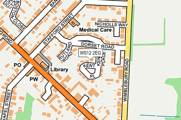 WS12 2EG map - OS OpenMap – Local (Ordnance Survey)