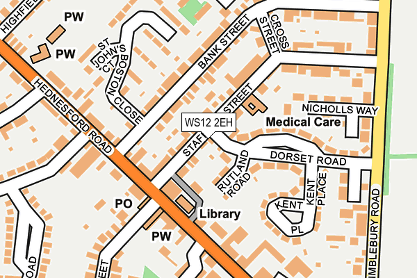 WS12 2EH map - OS OpenMap – Local (Ordnance Survey)