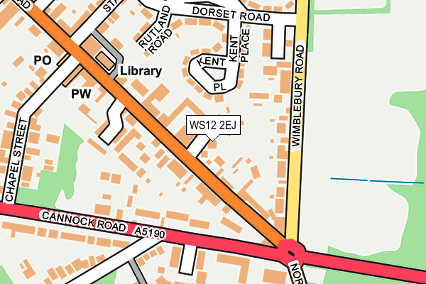 WS12 2EJ map - OS OpenMap – Local (Ordnance Survey)