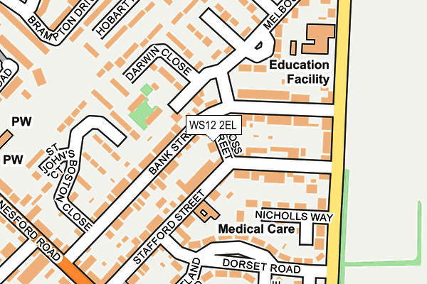 WS12 2EL map - OS OpenMap – Local (Ordnance Survey)