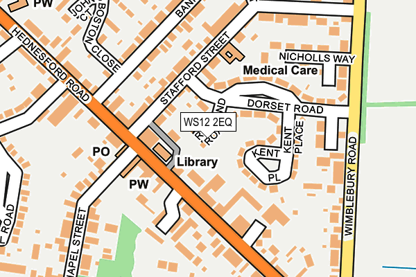 WS12 2EQ map - OS OpenMap – Local (Ordnance Survey)