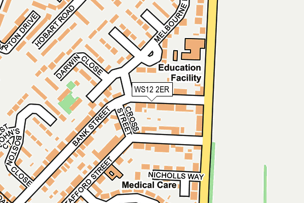 WS12 2ER map - OS OpenMap – Local (Ordnance Survey)