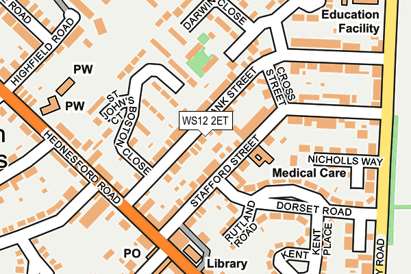 WS12 2ET map - OS OpenMap – Local (Ordnance Survey)