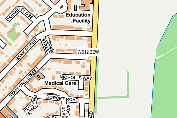 WS12 2EW map - OS OpenMap – Local (Ordnance Survey)