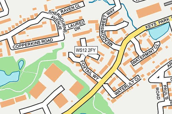 WS12 2FY map - OS OpenMap – Local (Ordnance Survey)